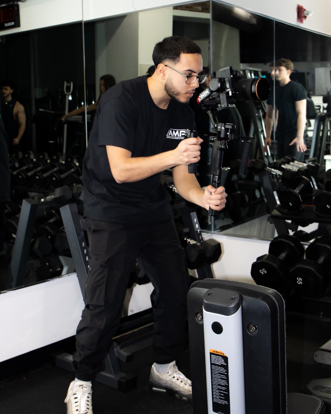 Aspire operator filming on location with a gimbal rig